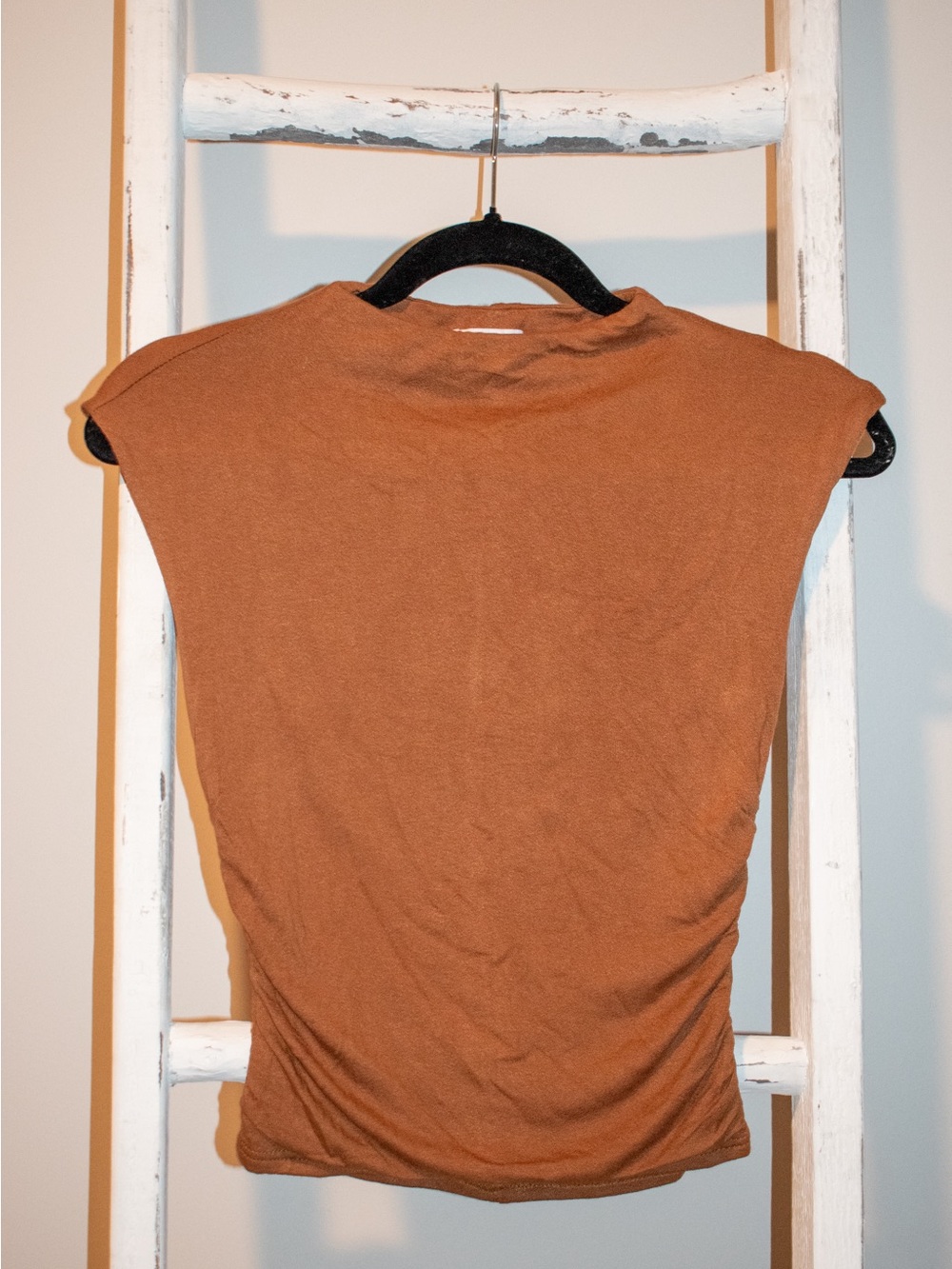 Workshop Republic Clothing Rust Brown Cap-Sleeve Tank